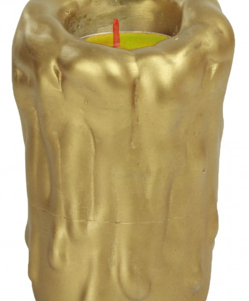 Altın Mumluk Şamdan Tealight Mum Uyumlu Büyük Erimiş Mum Model