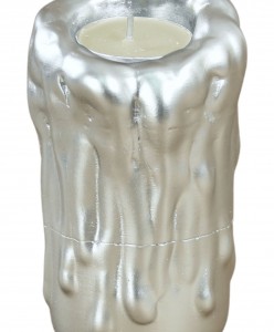 Gümüş Mumluk Şamdan Tealight Mum Uyumlu Büyük Erimiş Mum Model