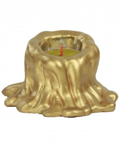Altın Mumluk Şamdan Tealight Mum Uyumlu Küçük Erimiş Mum Model