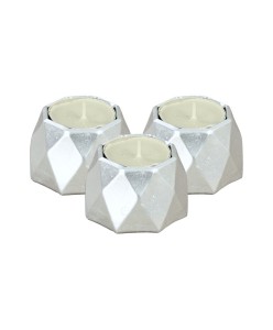 Gümüş Mumluk Şamdan 3 Adet Tealight Uyumlu Poly 1 Küçük Model