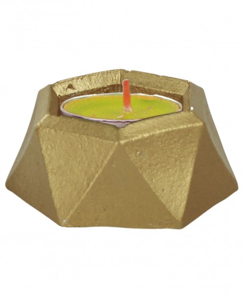 Altın Mumluk Şamdan Tealight Mum Uyumlu Poly Küçük 2 Model