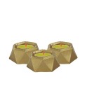 Altın Mumluk Şamdan 3 Adet Tealight Uyumlu Poly 2 Küçük Model