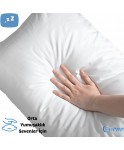 Pamuklu Extra Yumuşak Uyku Yastığı  Antibakteriyel Elyaf 800 gr