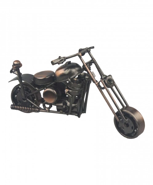 El Yapımı Metal Motosiklet Biblo Dekoratif Geri Dönüşüm Konsept Hediyelik Obje