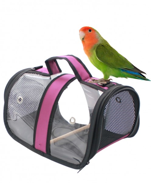 Kuş Taşıma Çantası Kuş Kafesi Tünekli Çanta Flybag